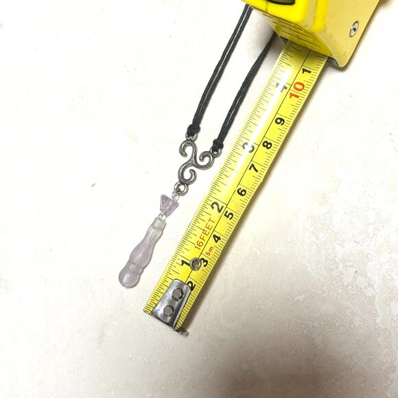 2/$20, Pale Purple Amethyst Lariat Cord Necklace, Genuine Gemstone Necklace - Picture 7 of 10